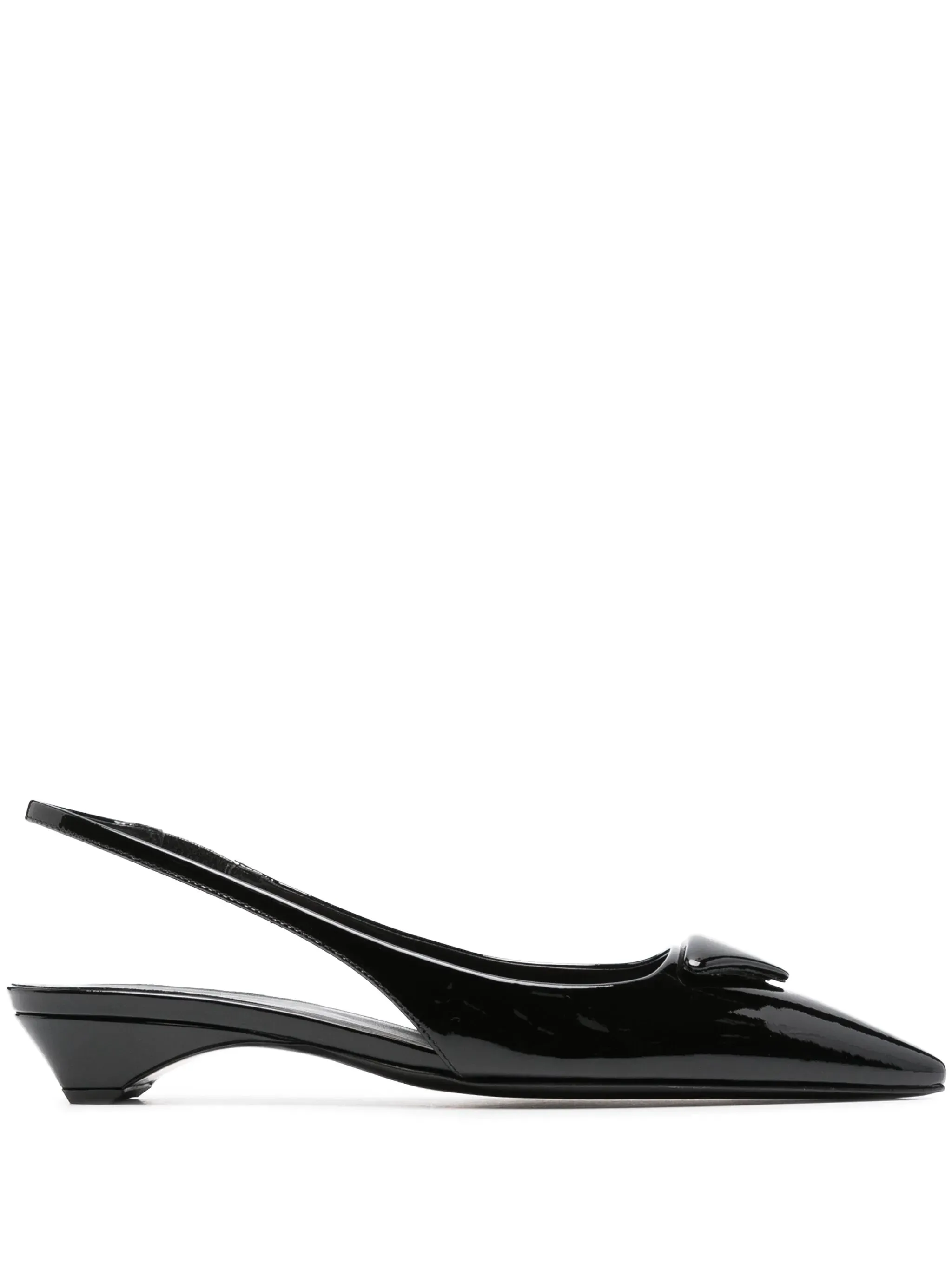 Trendsetting patent-leather pumps slingback Remote-controlled