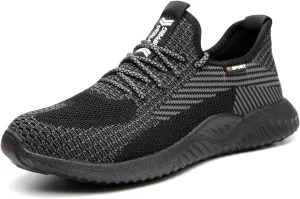 UCAYALI Men's Women's Safety Shoes Steel Toe Work Sneakers Breathable Lightweight Construction Shoes Mesh