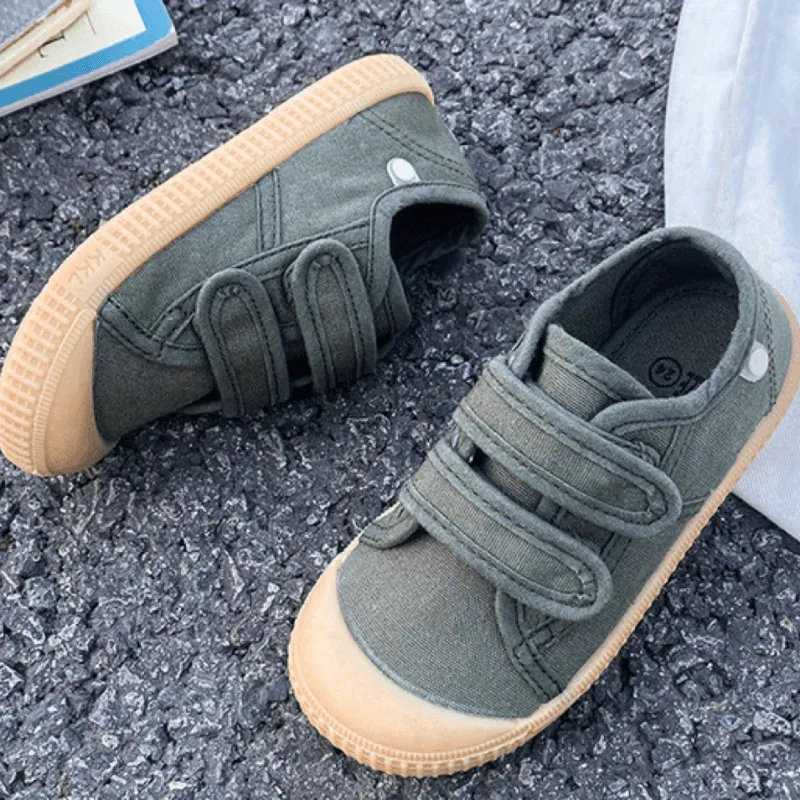 Unisex canvas children's shoes lightweight breathable sneakers - Frankie