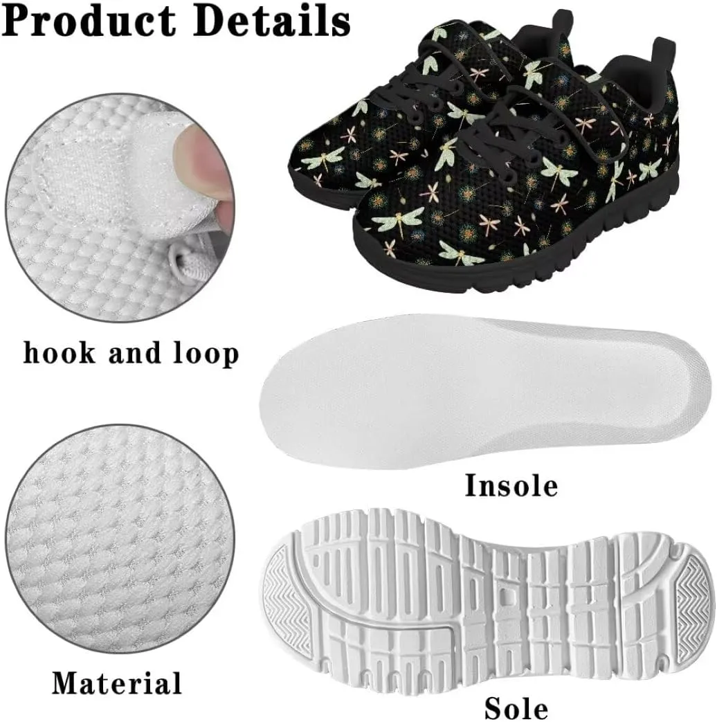 Unisex-Child Sneakers Hook and Loop Hiking Running Shoes with One Strap Toddler Lightweight Running Sneakers