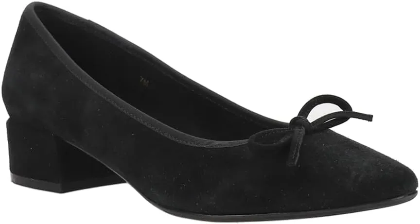 VANELi Womens Aleka Round Toe Block Pumps Dress Casual Low Heel 1-2" - Black