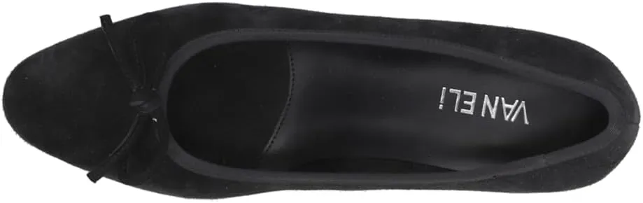 VANELi Womens Aleka Round Toe Block Pumps Dress Casual Low Heel 1-2" - Black