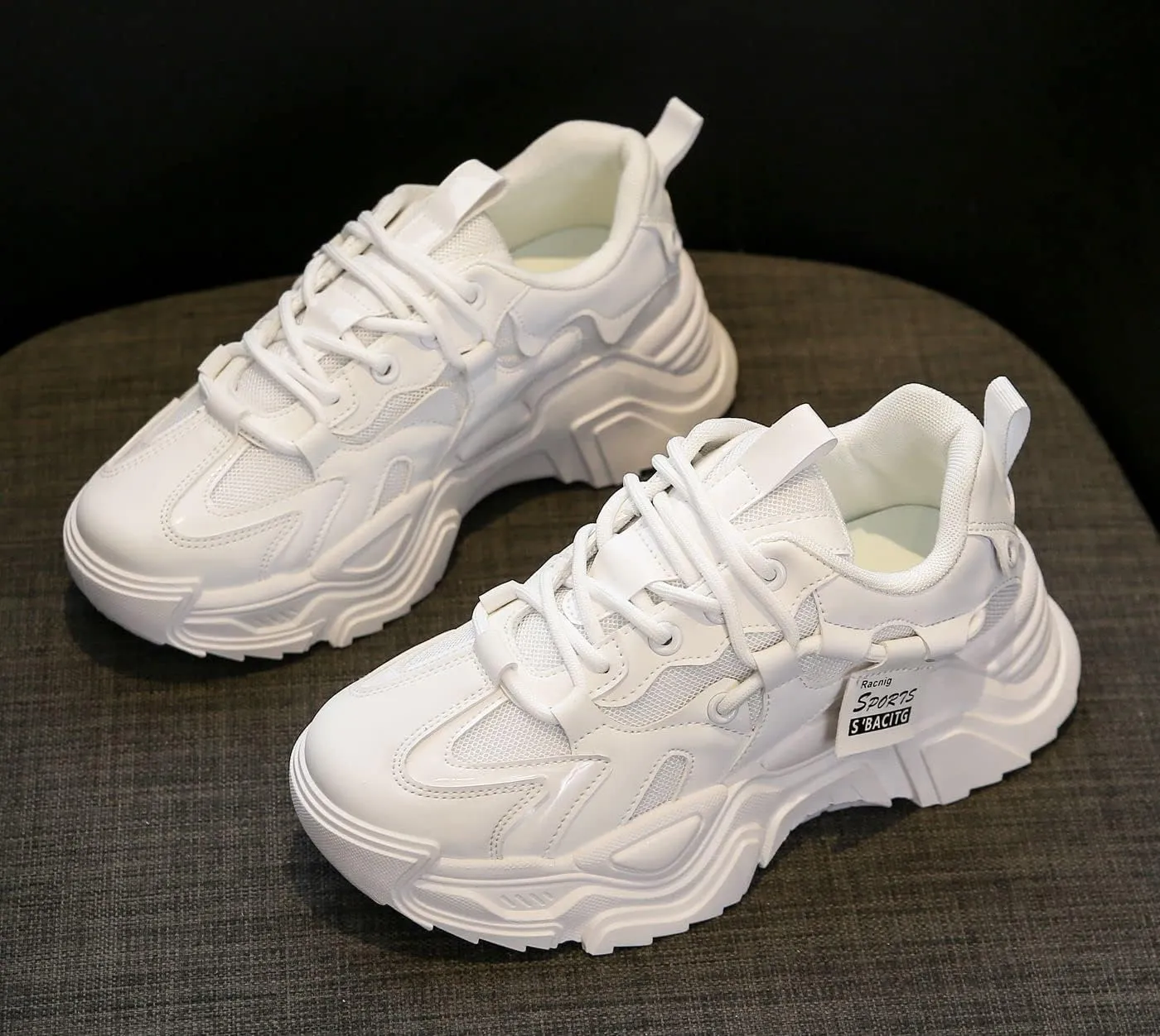 VAXAV Women's Fashion Breathable Mesh Platform Sneakers Casual Jogging Walking Shoes 5.5-8.5