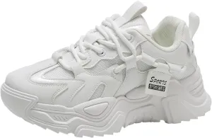 VAXAV Women's Fashion Breathable Mesh Platform Sneakers Casual Jogging Walking Shoes 5.5-8.5
