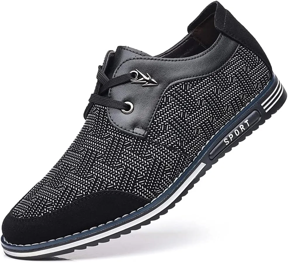 Veslesth Men Casual Shoes Sneakers Loafers Comfort Walking Shoes Fashion Driving Shoes Luxury Leather Shoes for Male Business Work Office Dress Outdoor