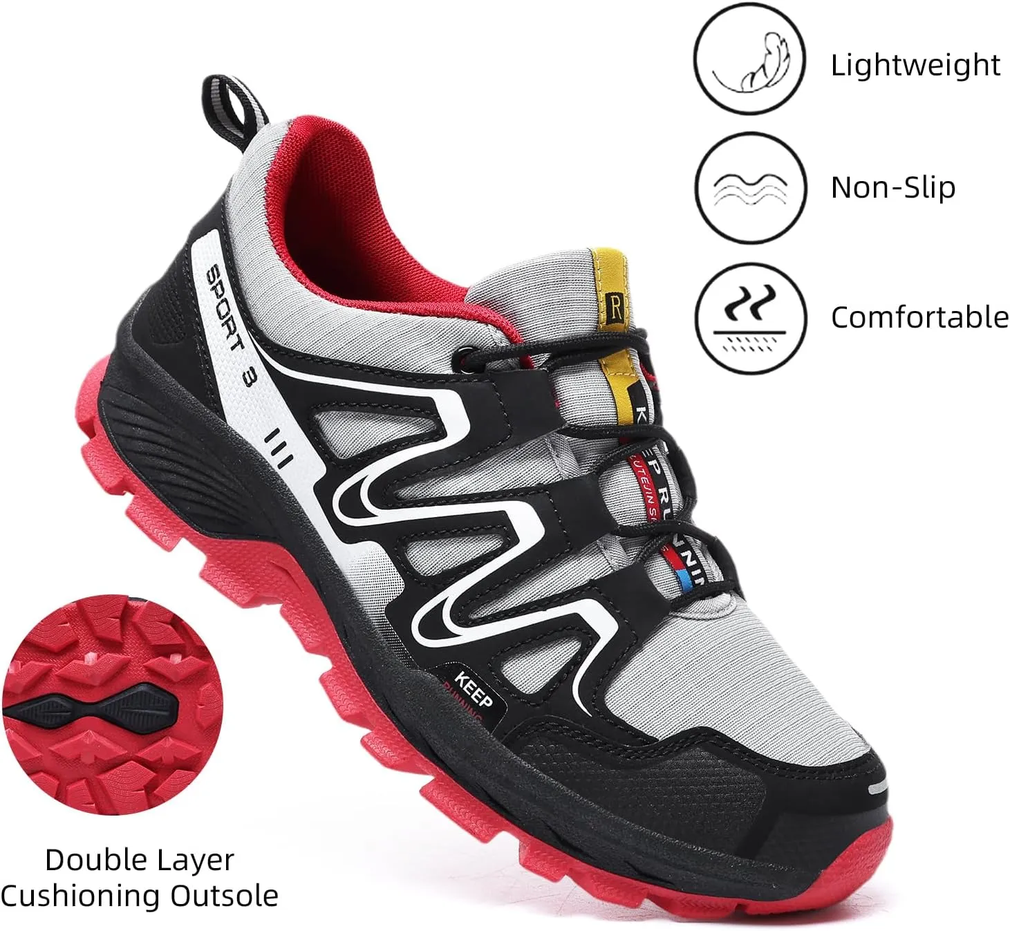 Waterproof Hiking Shoes Women Comfortable Lightweight Non-Slip Trekking Boots Fashion Walking Shoes for Women Tennis Outdoor Sneakers