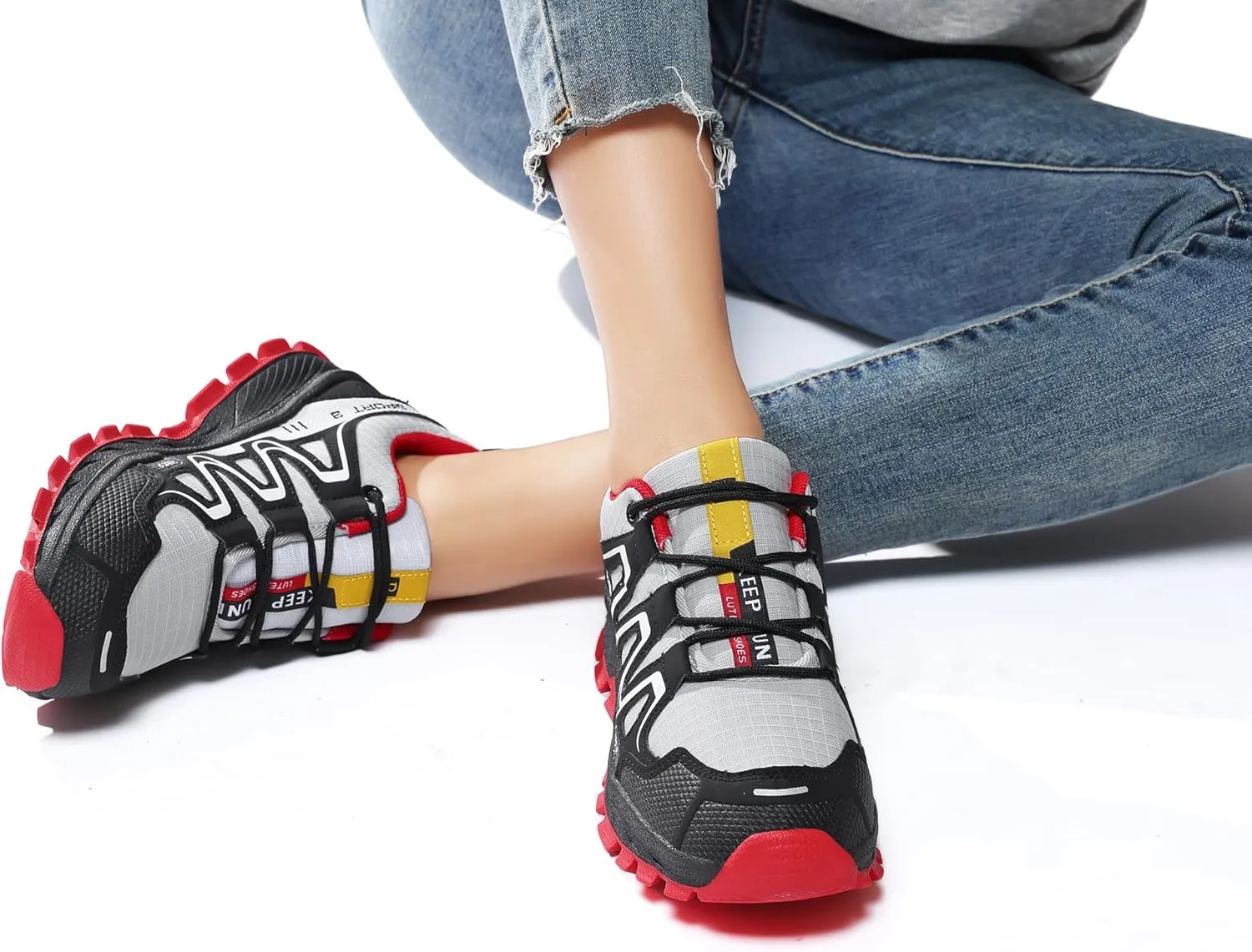 Waterproof Hiking Shoes Women Comfortable Lightweight Non-Slip Trekking Boots Fashion Walking Shoes for Women Tennis Outdoor Sneakers
