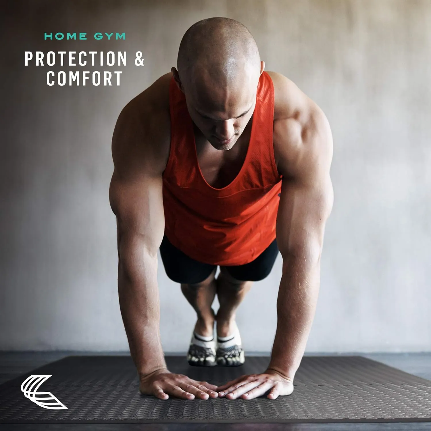 We Sell Mats 1/2 Inch Interlocking EVA Foam Personal Fitness Mat, Diamond Plate Exercise Mats for Indoor Workout, 24 in x 24 in