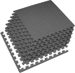 We Sell Mats 1/2 Inch Interlocking EVA Foam Personal Fitness Mat, Diamond Plate Exercise Mats for Indoor Workout, 24 in x 24 in