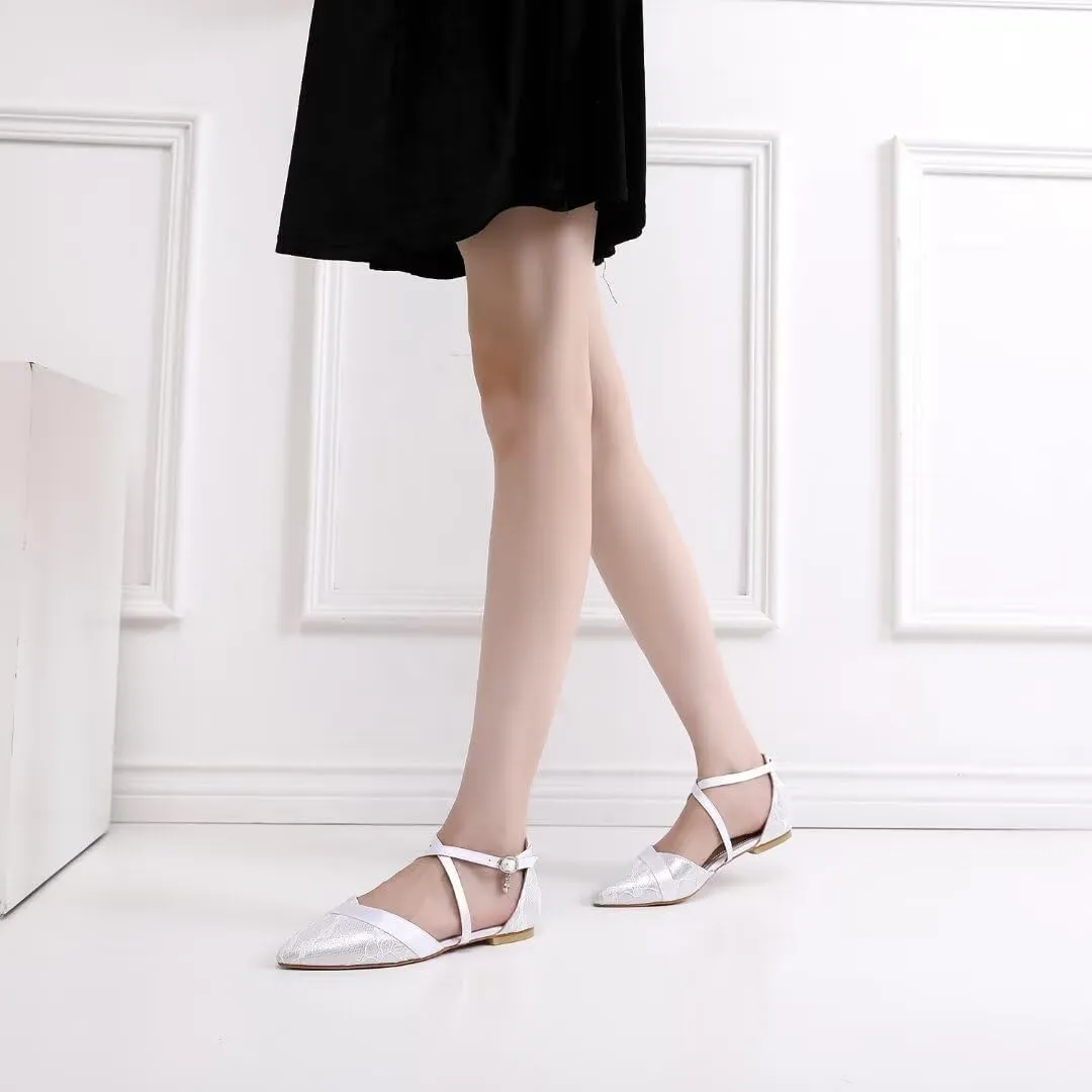 Wedding Flats,Black Flats for Women,Women's Flats Shoes, Mary Jane Shoes Women, Ballet Flats,Pointed Toe Flats Shoes Women Dressy Comfortable, Bridal Flats for Wedding