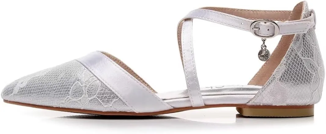Wedding Flats,Black Flats for Women,Women's Flats Shoes, Mary Jane Shoes Women, Ballet Flats,Pointed Toe Flats Shoes Women Dressy Comfortable, Bridal Flats for Wedding