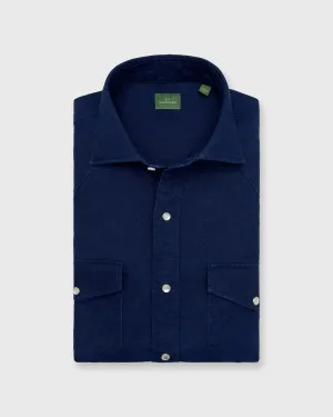 Western Work Shirt in Indigo Cotolino