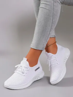 White Casual Lightweight Sneakers