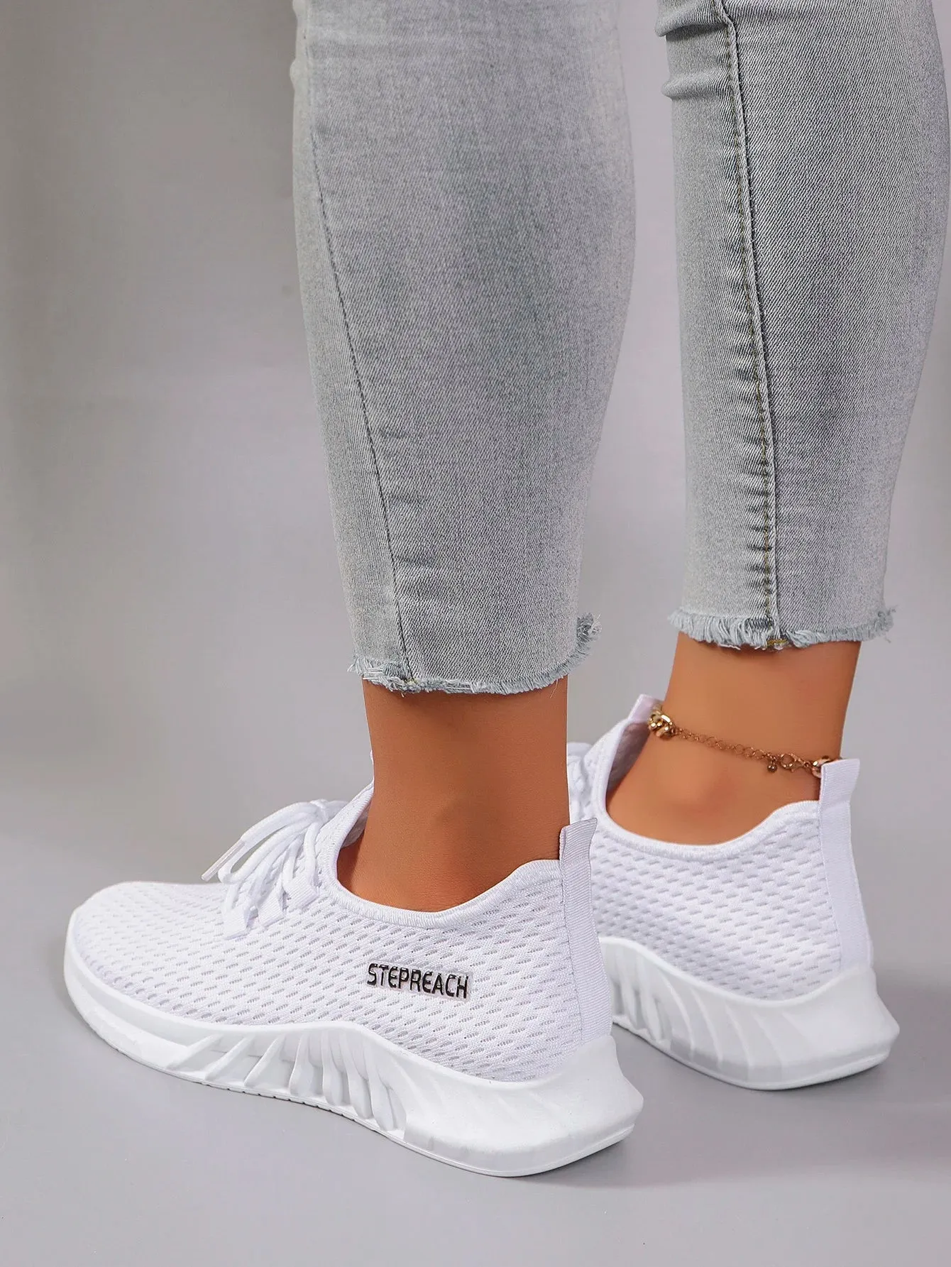 White Casual Lightweight Sneakers