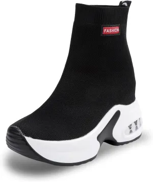 Women Wedge Sneakers Inner Heightening Walking Shoes Fashion Breathable Lightweight Air Cushion Casual Sneakers