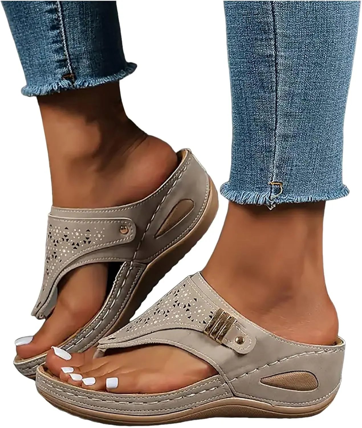 Women's Breathable Mesh Sports Sandals,Mesh Comfort Durable Non Slip Sole Casual Versatile Open Toe Beach Slides with Low Platform Heel Casual Beach Slides for Summer Comfort