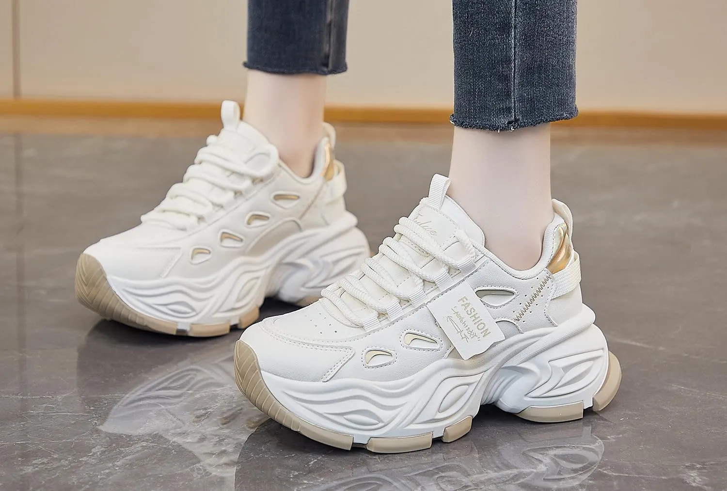 Women's Casual Platform Sneakers Y2K Cute Comfort Walking Shoes Sport Work Campus