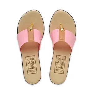 Women's Elastic Wedge Sandal - Made in Hawaii (T810-PINK-8)