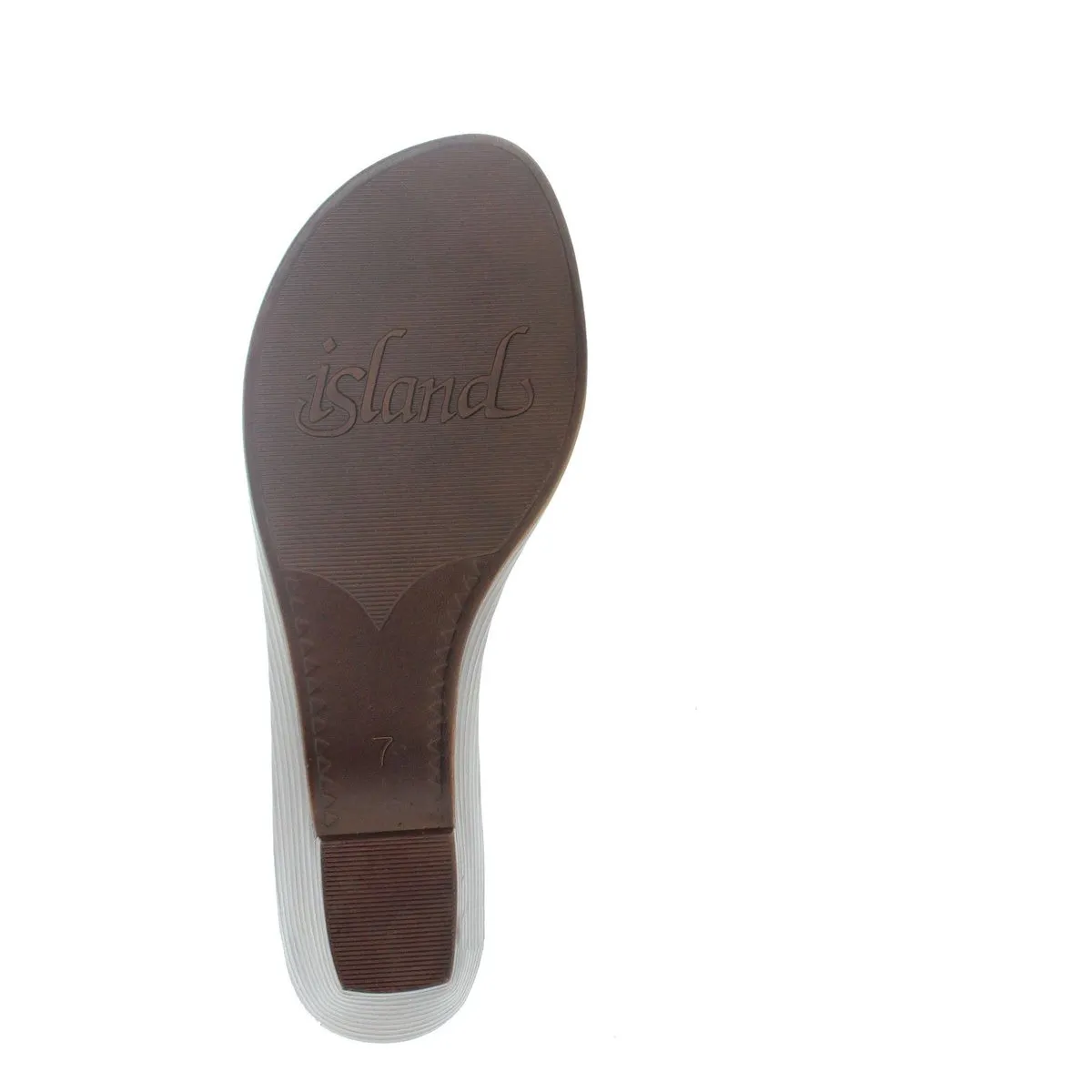 Women's Elastic Wedge Sandal - Made in Hawaii (T810-TAN-7)
