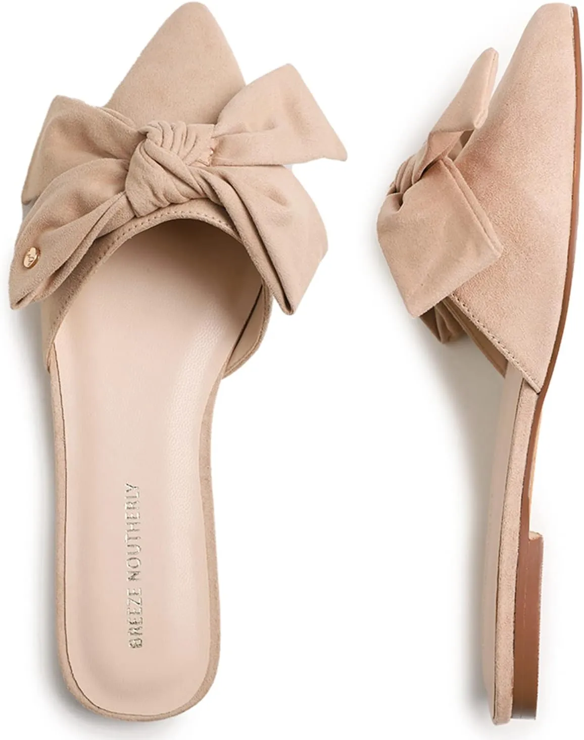 Women's Fashion Deco Mules Slip On Backless Slide Flats