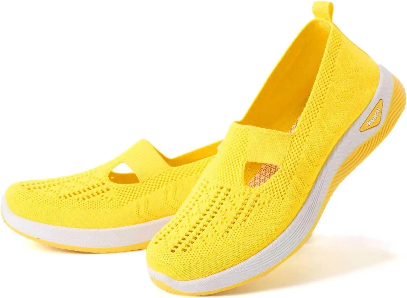 Women's Orthopedic Shoes Woven Wide Arch Support Slip-On Orthowalk Sneakers Casual Breathable Soft Anti-Skid Sports Footwear