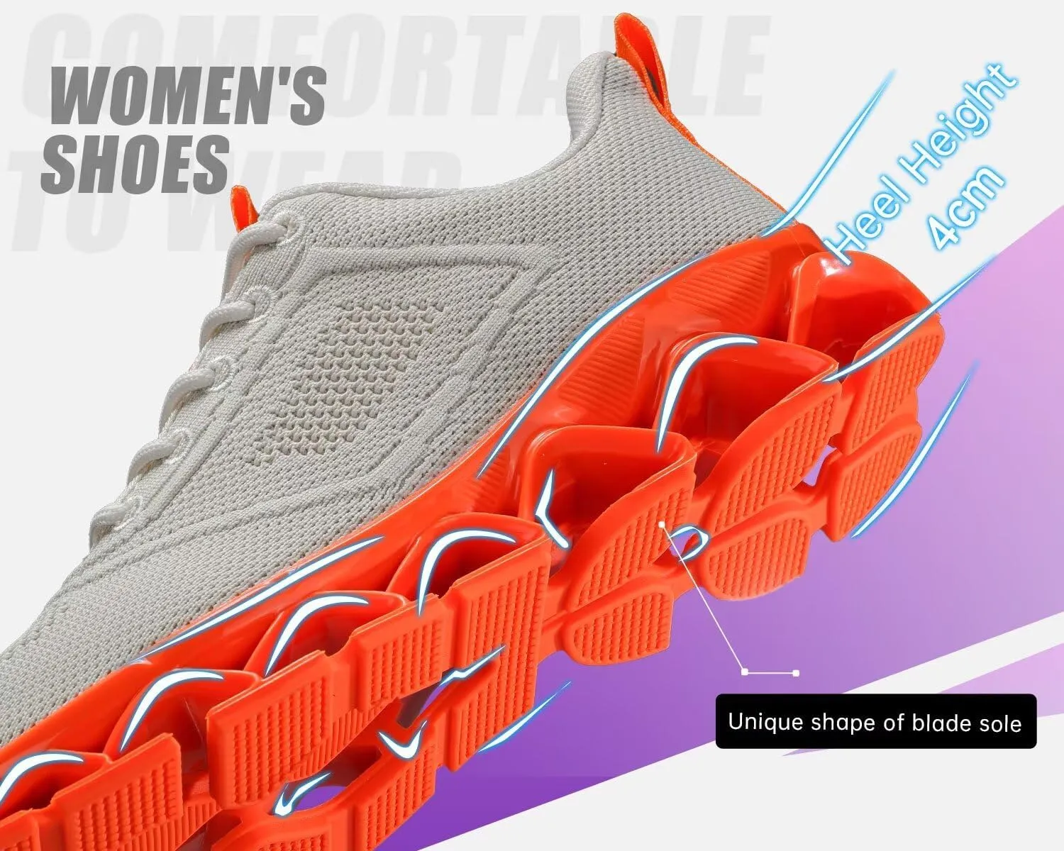 Womens Running Shoes Blade Tennis Walking Casual Fashion Sneakers Breathable Non Slip Gym Sports Work Athletic Trainers