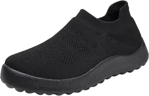 Womens Slip on Walking Shoes Comfort Lightweight Running Shoes for Men Casual Business Casual Shoes Black Sneakers Platform Tennis Shoe Loafers Shoe
