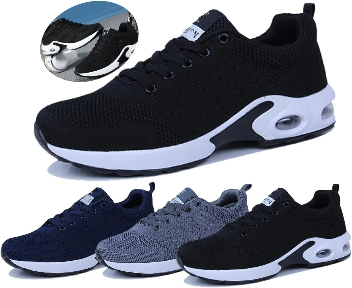 Womens Sneakers Air Cushion Running Shoes Lightweight Tennis Walking Shoes Mesh Breathable Gym Work Fashion Sneakers Athletic Comfortable Casual,Orthopedic Shoes for Women