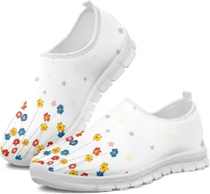 Women's Sneakers Casual Low Top Walking Sneaker Flat Outdoor Breathable Soft Slip On Lightweight Shoes for Women