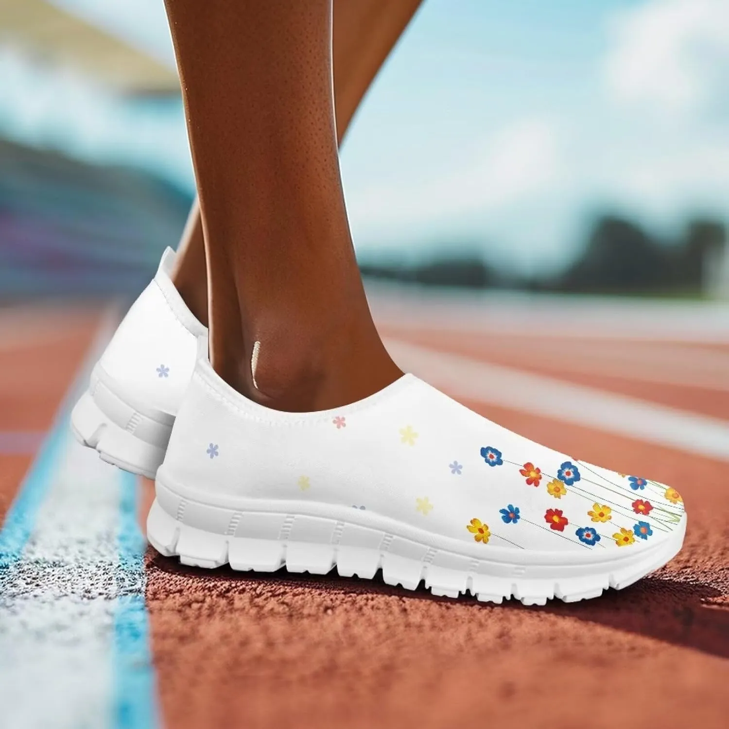 Women's Sneakers Casual Low Top Walking Sneaker Flat Outdoor Breathable Soft Slip On Lightweight Shoes for Women
