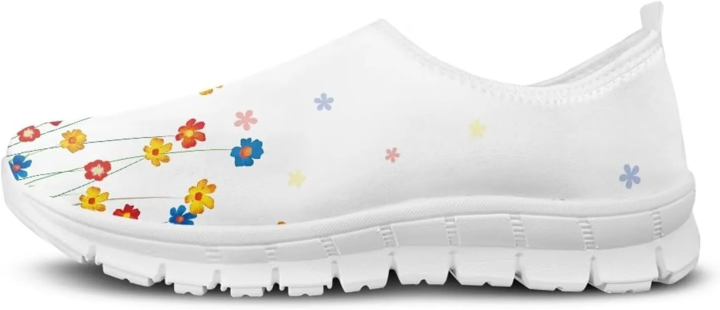 Women's Sneakers Casual Low Top Walking Sneaker Flat Outdoor Breathable Soft Slip On Lightweight Shoes for Women