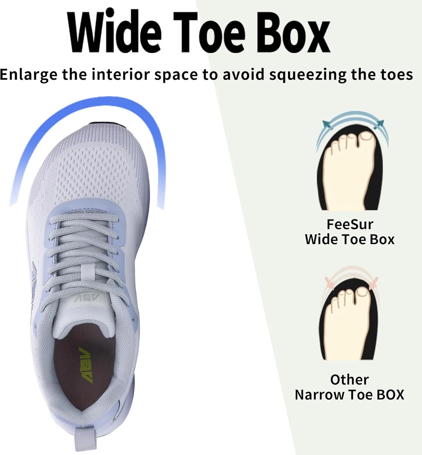 Womens Wide Toe Box Shoes Arch Support Walking Shoes Orthotic Wide Tennis Sneakers for Plantar Fasciitis