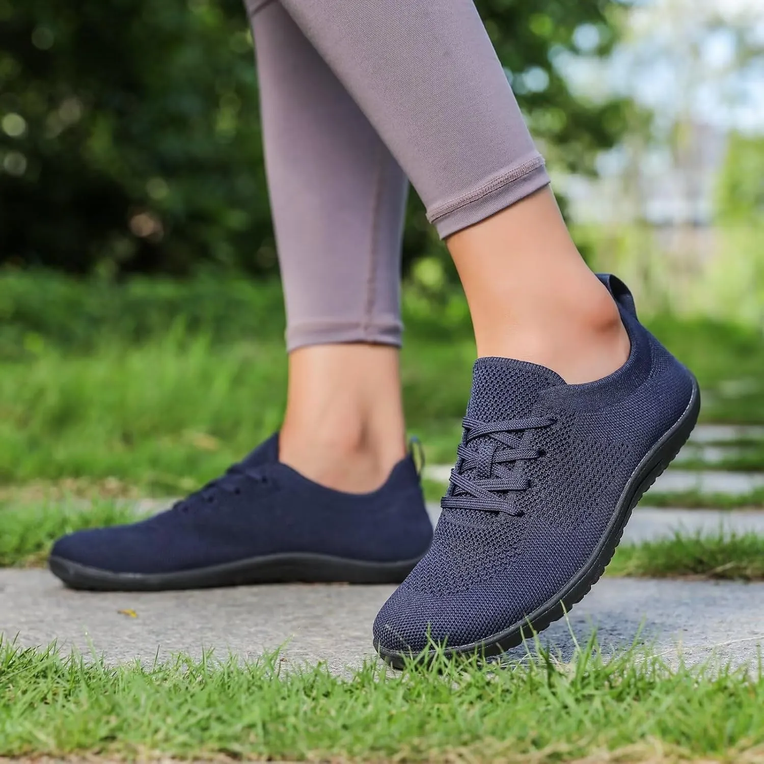 Women's Wide Toe Minimalist Barefoot Walking Shoes Breathable Casual Tennis Gym Athletic Sneakers