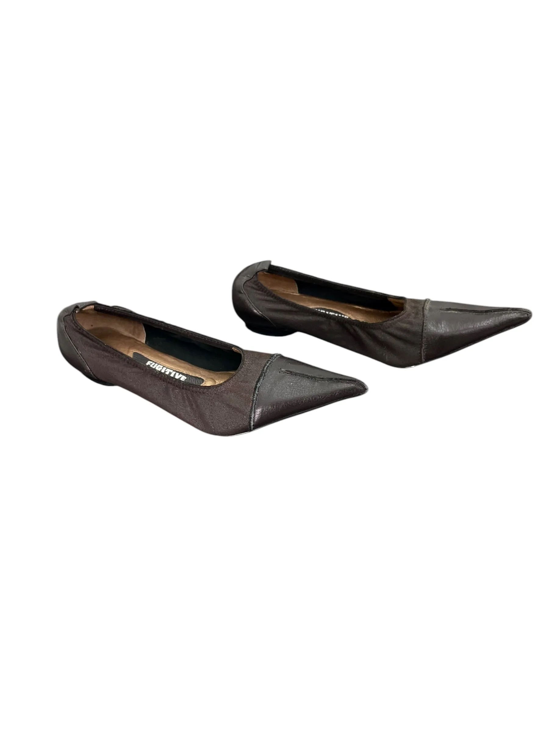 Y2K pointed leather ballerinas