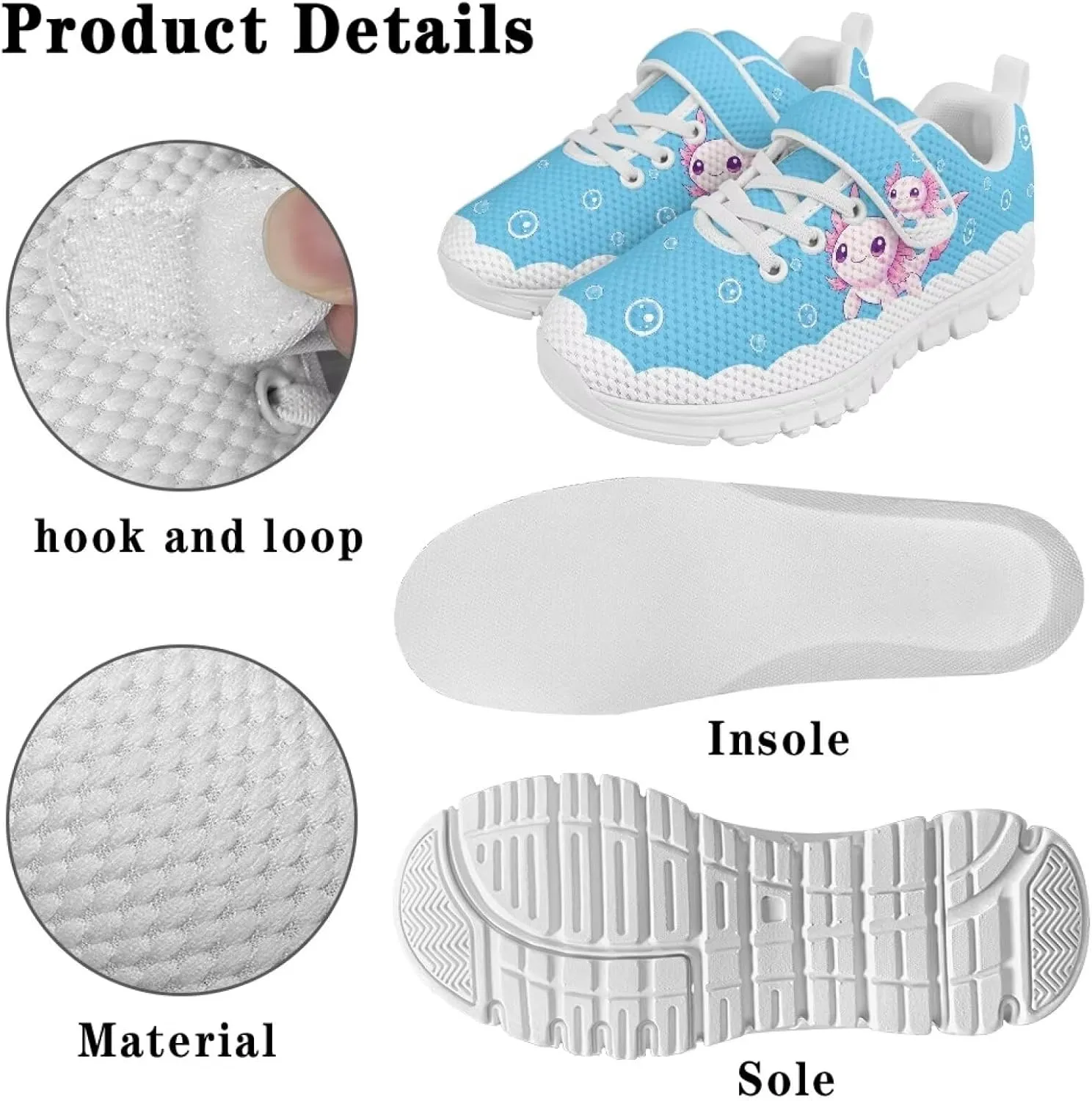 YEXIATODO Sneakers for Girls Boys Toddlers Slip on Shoes Hands Free Shook and Loop chool Shoes Athletic Shoes US 1-13