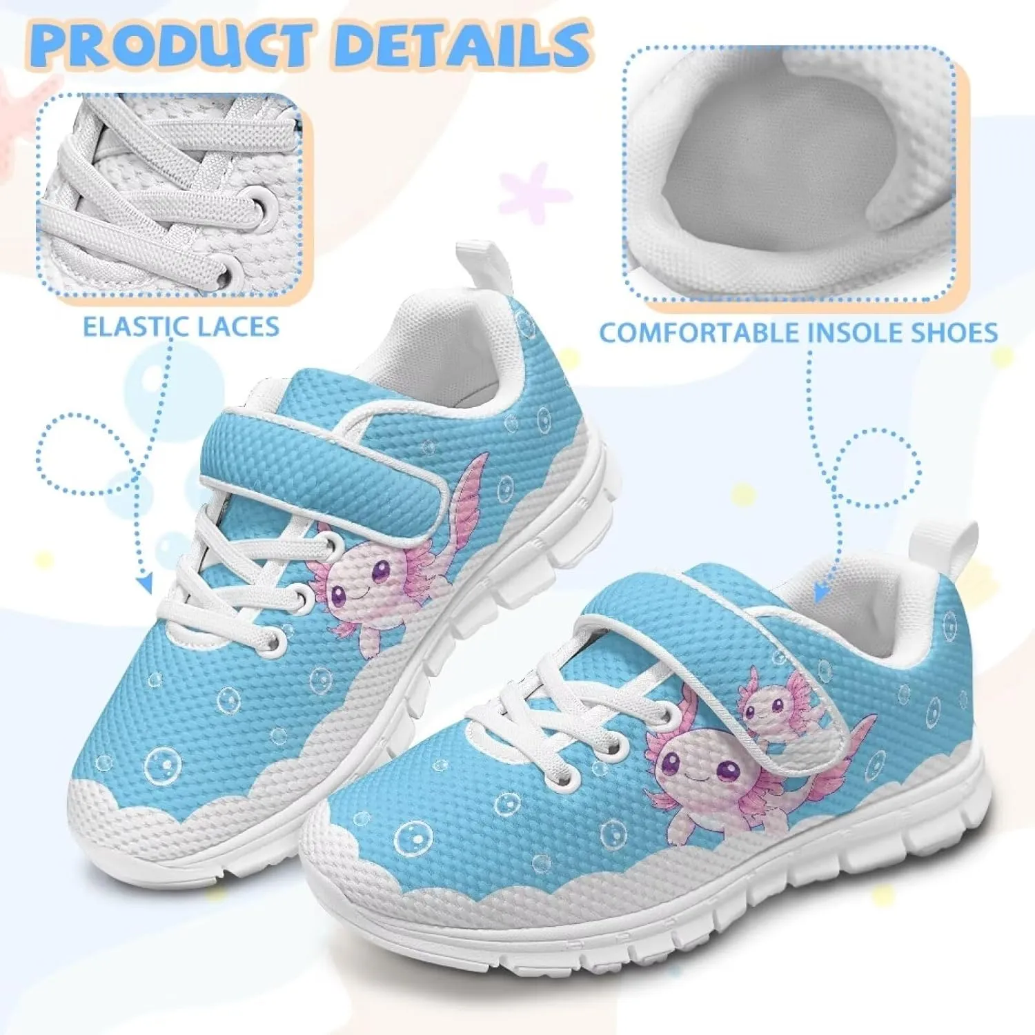 YEXIATODO Sneakers for Girls Boys Toddlers Slip on Shoes Hands Free Shook and Loop chool Shoes Athletic Shoes US 1-13