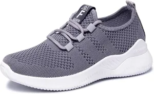YIBLBOX Women's Slip On Walking Shoes Lightweight Knit Casual Running Sneakers