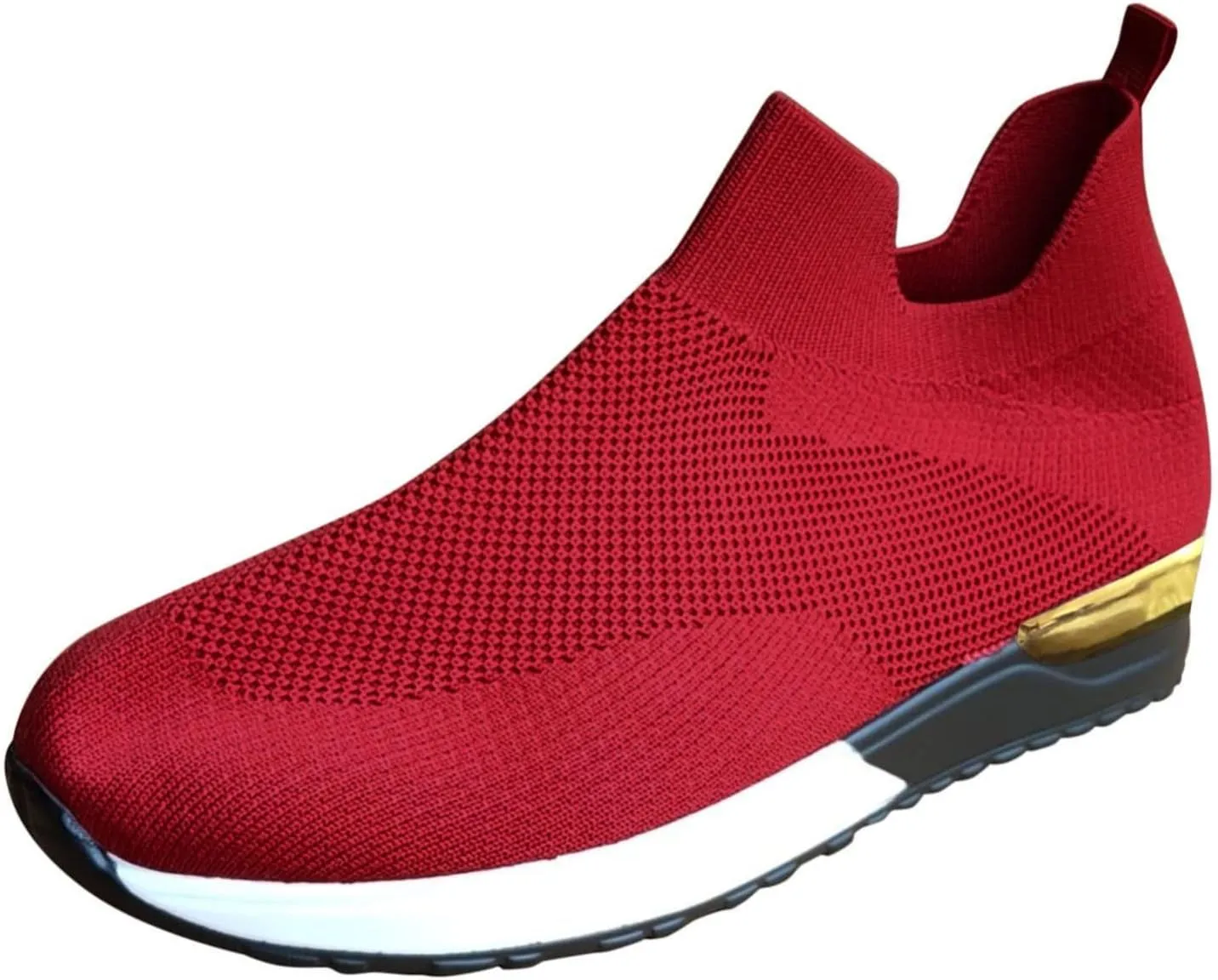 ZSpzx Womens Walking Shoes Sock Tennis Air Cushioned Mesh Flat Breathable Running Sneakers Ladies Fashion Casual Boat Shoes Comfy Slip On Arch Support Lightweight Slip On Shoe for Outdoor Indoor
