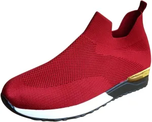 ZSpzx Womens Walking Shoes Sock Tennis Air Cushioned Mesh Flat Breathable Running Sneakers Ladies Fashion Casual Boat Shoes Comfy Slip On Arch Support Lightweight Slip On Shoe for Outdoor Indoor